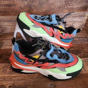 Javi Vibrant Multi-colored Sneakers - 7 Youth or Women's 8.5
